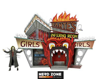 NECA - Beetlejuie 1988 Trenchcoat Spikes Inferno Room Dlx + Action Figure