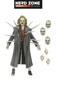 NECA - Beetlejuie 1988 Trenchcoat Spikes Inferno Room Dlx + Action Figure