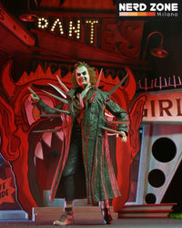 NECA - Beetlejuie 1988 Trenchcoat Spikes Inferno Room Dlx + Action Figure