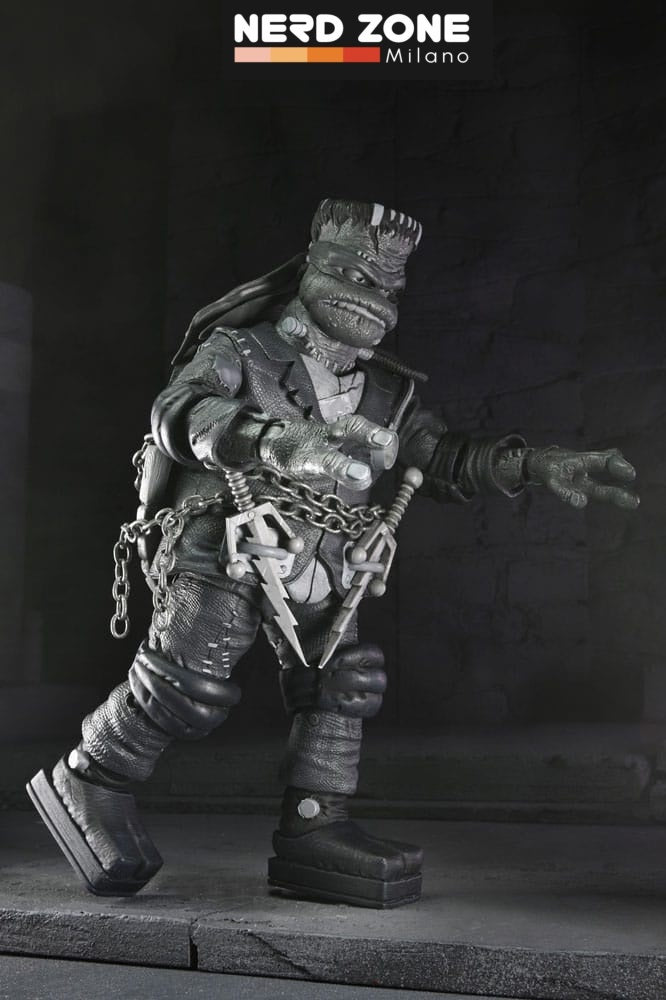 NECA - Universal Monsters x Teenage Mutant Ninja Turtles Action Figures 4-Pack Turtles Black & White 18 cm
