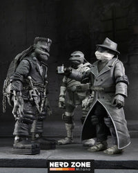 NECA - Universal Monsters x Teenage Mutant Ninja Turtles Action Figures 4-Pack Turtles Black & White 18 cm