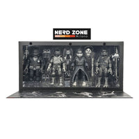 NECA - Universal Monsters x Teenage Mutant Ninja Turtles Action Figures 4-Pack Turtles Black & White 18 cm