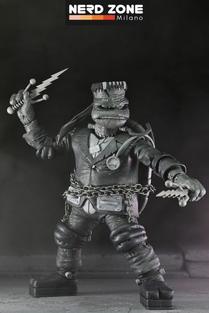 NECA - Universal Monsters x Teenage Mutant Ninja Turtles Action Figures 4-Pack Turtles Black & White 18 cm