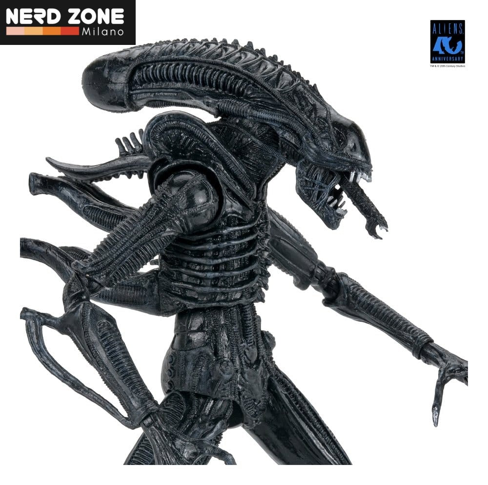 PRE ORDINE - NECA Aliens Ultimate Action Figure Warrior (1986) Xenomorph Black (40th Anniversary) 23 cm