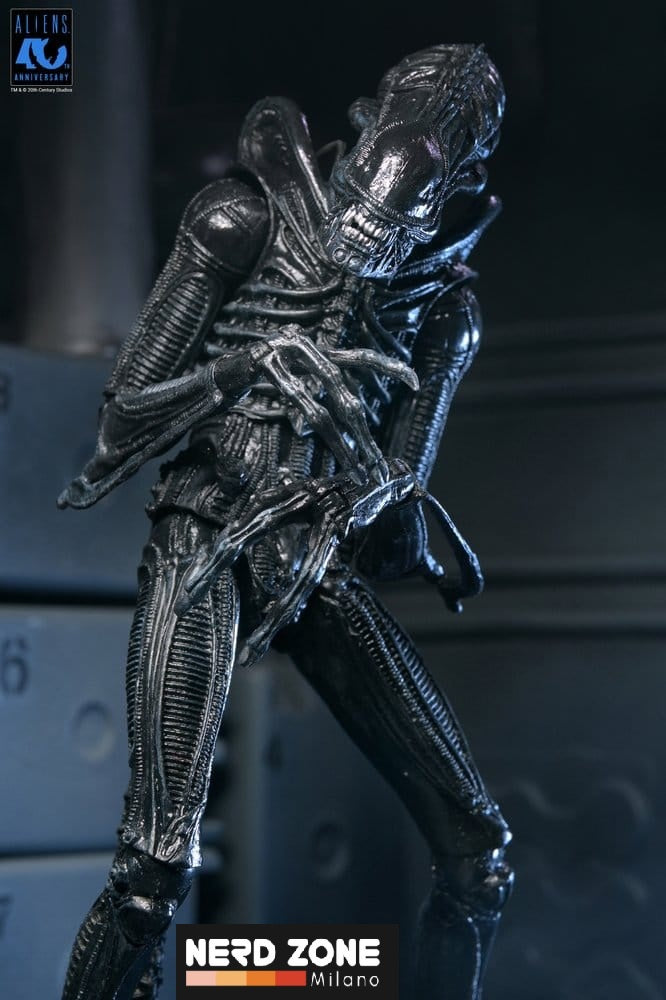 PRE ORDINE - NECA Aliens Ultimate Action Figure Warrior (1986) Xenomorph Black (40th Anniversary) 23 cm