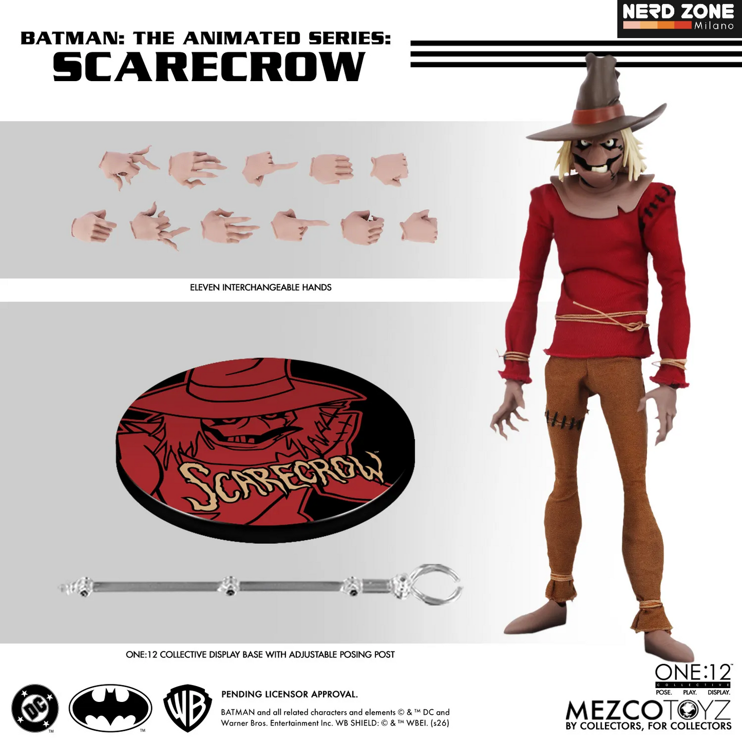 PRE ORDER - MEZCO - One 12 Collective Batman Animated Series Scarecrow Af