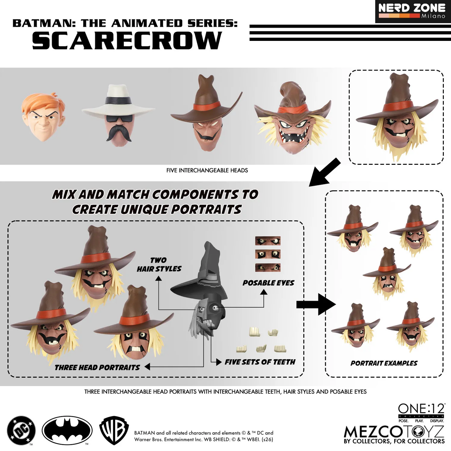 PRE ORDER - MEZCO - One 12 Collective Batman Animated Series Scarecrow Af