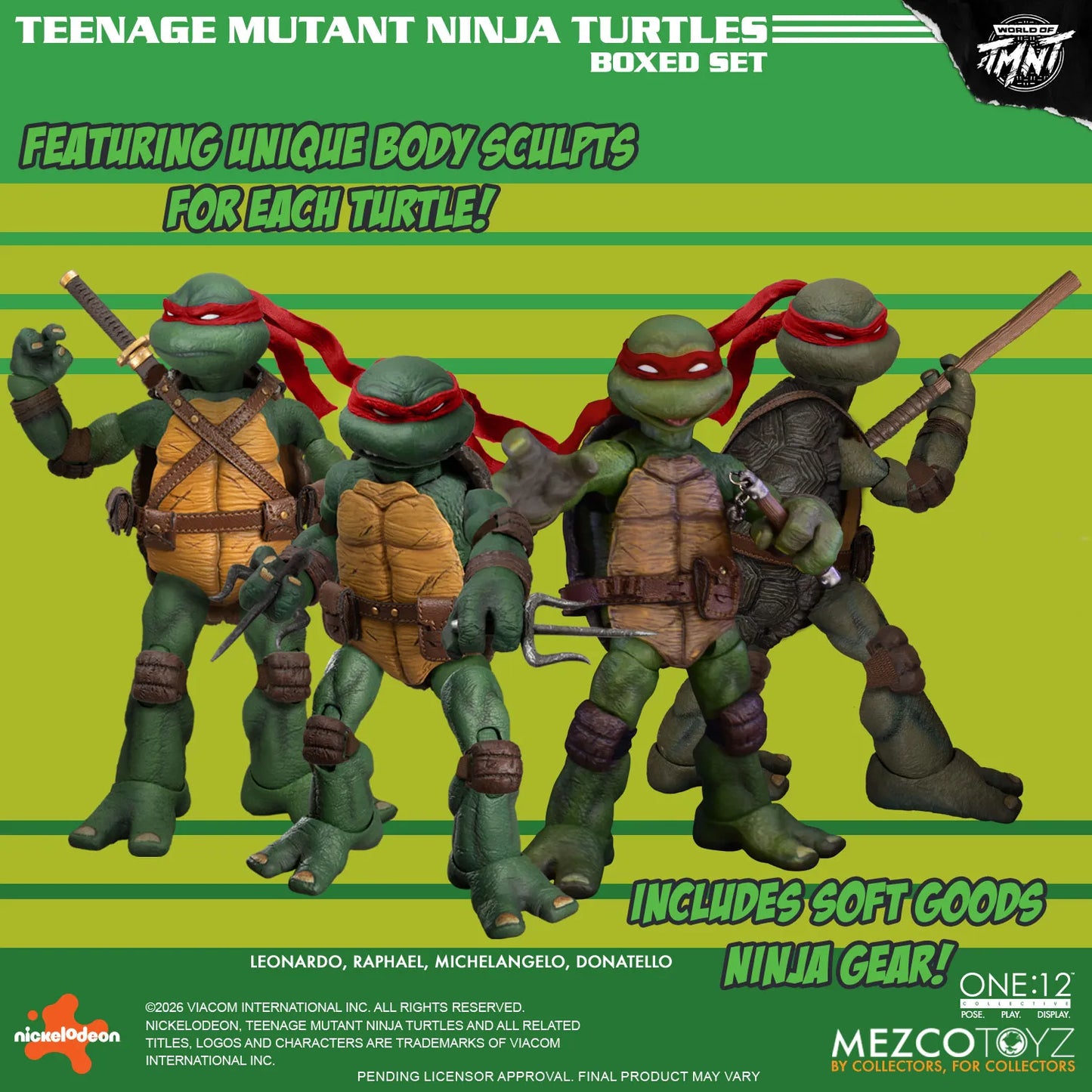 PRE ORDER - MEZCO - One 12 Collective Teenage Mutant Ninja Turtles Figures Box Set