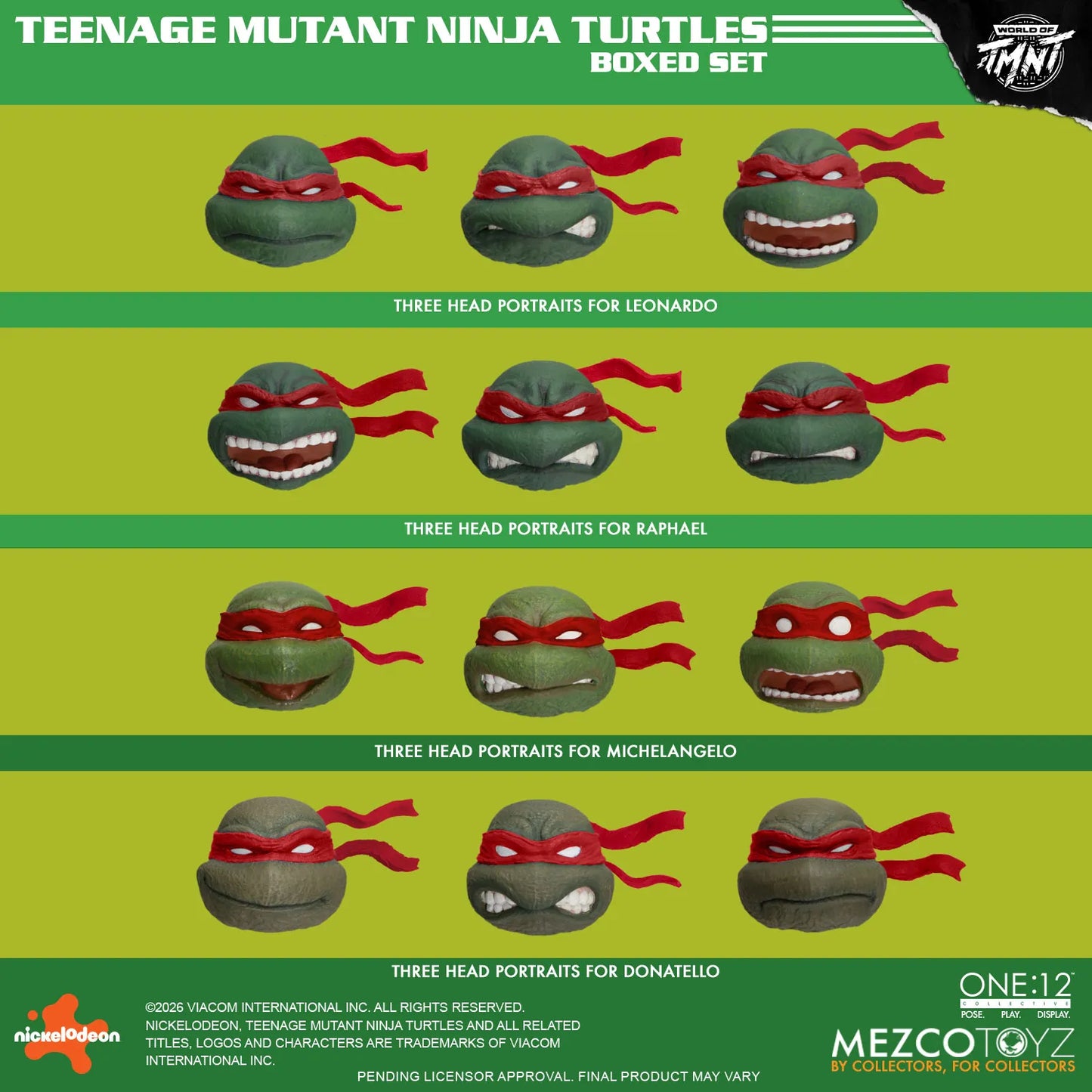 PRE ORDER - MEZCO - One 12 Collective Teenage Mutant Ninja Turtles Figures Box Set