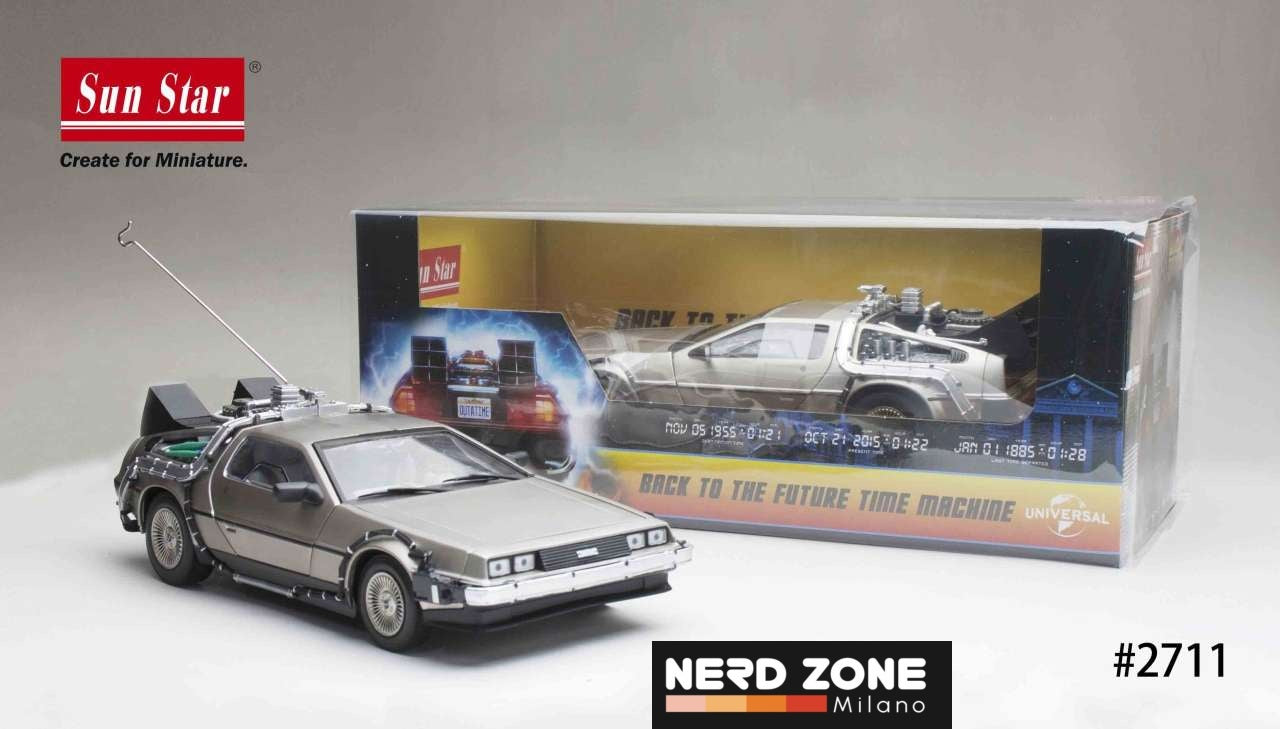 PRE ORDINE - SUNSTAR - Back To The Future - De Lorean Die-Cast 1:18 Scale Model