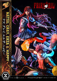 PRIME 1 STUDIO - Fairy Tail PVC Statue 1/6 Natsu, Gray, Erza, Happy DELUXE Version 57 cm