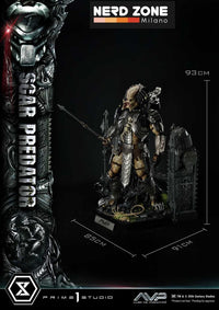 PRIME 1 STUDIO - The Alien vs. Predator Museum Masterline Series Statue 1/3 Scar Predator Deluxe Version 93 cm