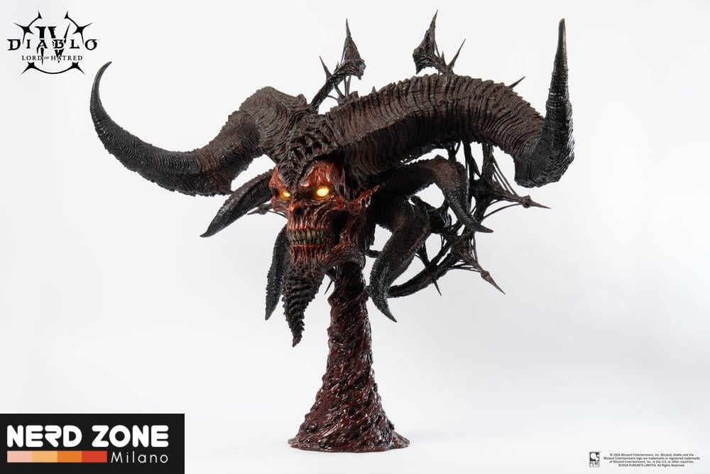 PRE ORDINE - PURE ARTS Diablo IV Art Mask Replica 1/1 Scale Lord of Hatred Mephisto 94 cm