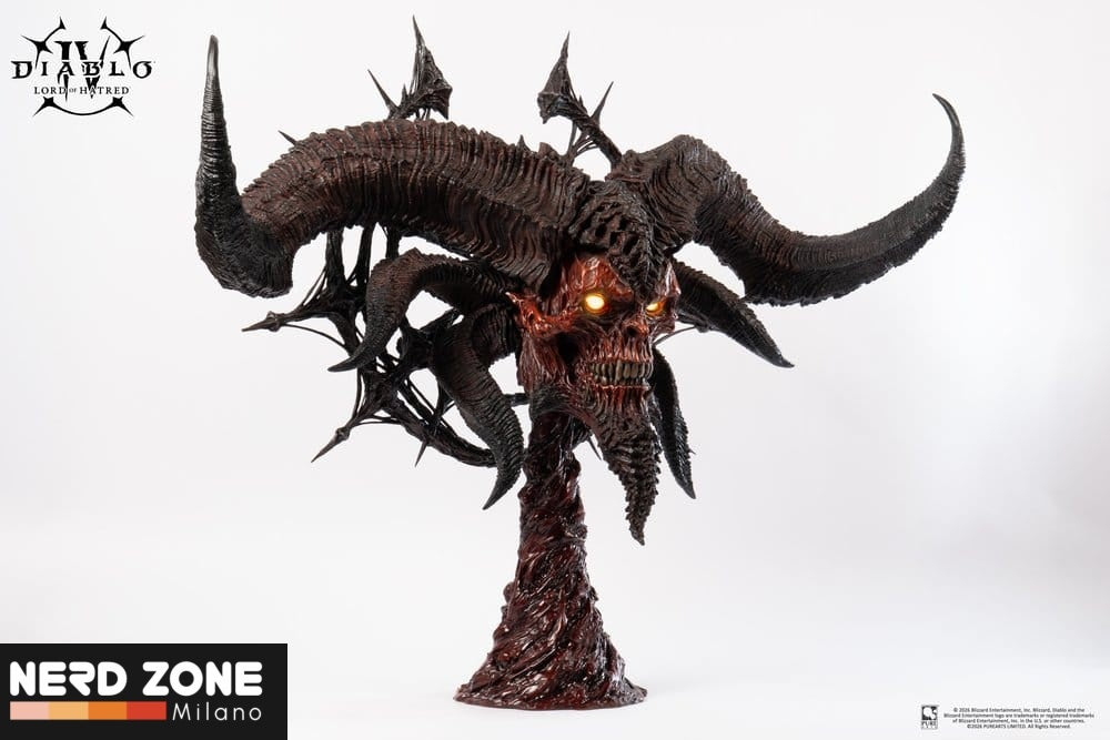 PRE ORDINE - PURE ARTS Diablo IV Art Mask Replica 1/1 Scale Lord of Hatred Mephisto 94 cm