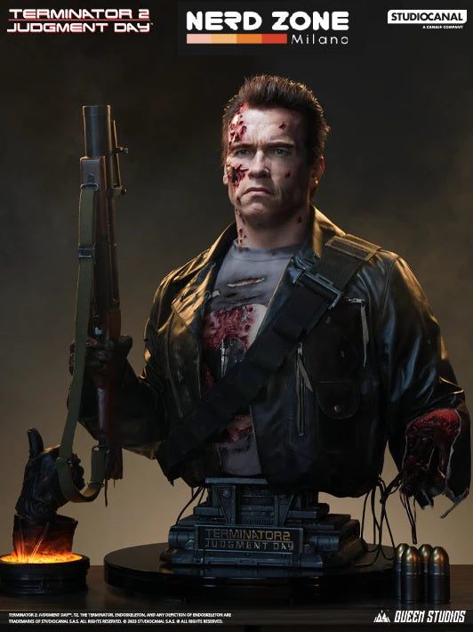 QUEEN STUDIOS - T-800 Battle Damaged (Mechanical) Life-Size Bust