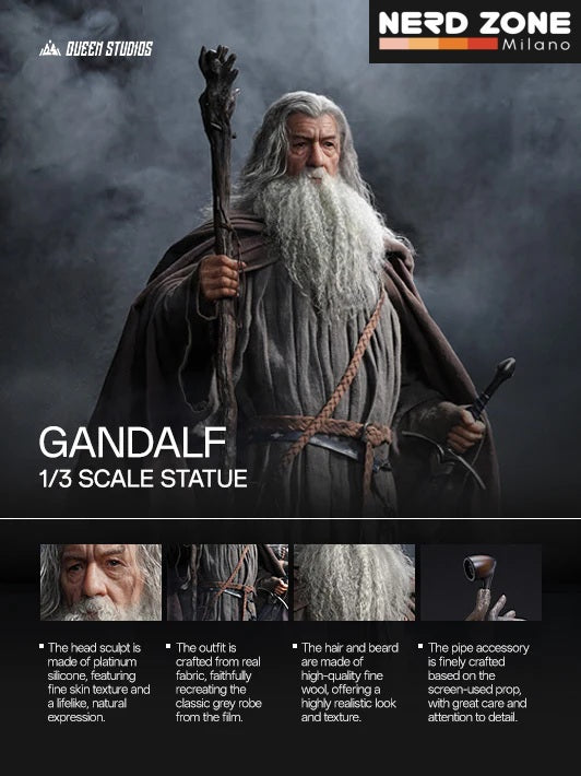 PRE ORDINE - QUEEN STUDIOS - The Lord of the Rings: The Fellowship of the Ring - Gandalf 1/3 Scale Statue