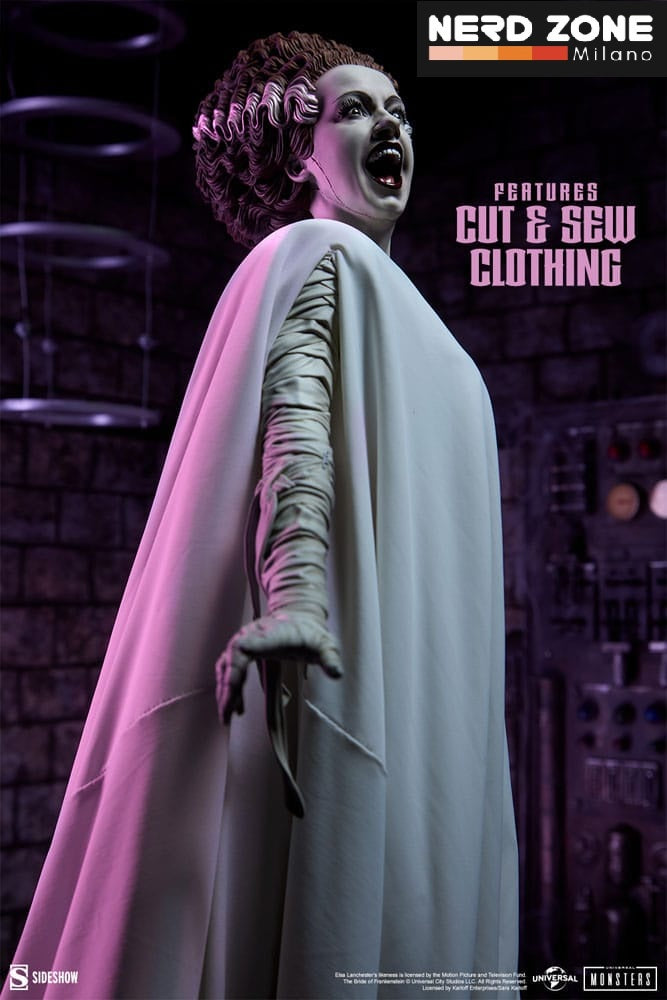 PRE ORDINE - SIDESHOW - Bride of Frankenstein Premium Format Mixed Media Statue The Bride of Frankenstein (Fabric Costume) 55 cm