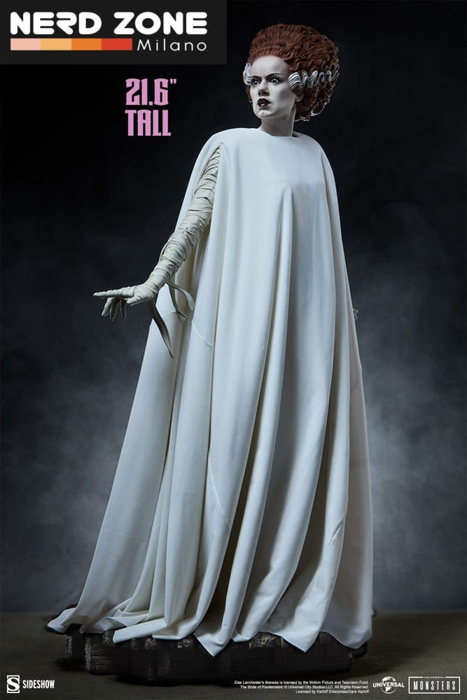 PRE ORDINE - SIDESHOW - Bride of Frankenstein Premium Format Mixed Media Statue The Bride of Frankenstein (Fabric Costume) 55 cm