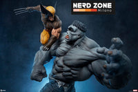 SIDESHOW - Marvel Statue Grey Hulk vs Wolverine 58 cm