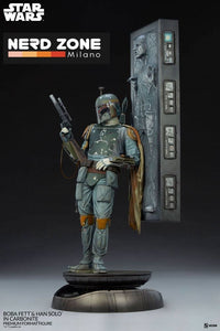 SIDESHOW - Star Wars Premium Format Statue Boba Fett and Han Solo in Carbonite 70 cm