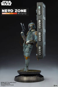 SIDESHOW - Star Wars Premium Format Statue Boba Fett and Han Solo in Carbonite 70 cm