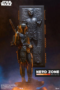 SIDESHOW - Star Wars Premium Format Statue Boba Fett and Han Solo in Carbonite 70 cm