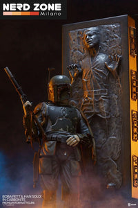 SIDESHOW - Star Wars Premium Format Statue Boba Fett and Han Solo in Carbonite 70 cm