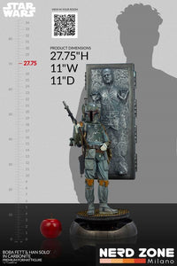 SIDESHOW - Star Wars Premium Format Statue Boba Fett and Han Solo in Carbonite 70 cm