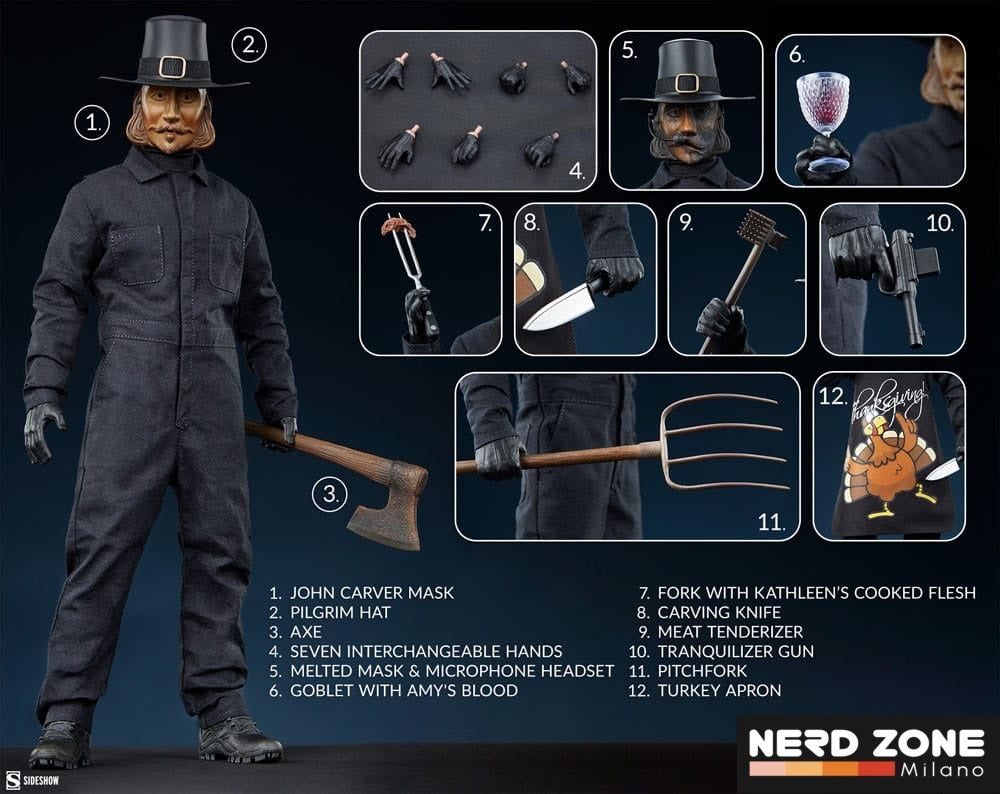 SIDESHOW - Thanksgiving Action Figure 1/6 John Carver 30 cm