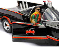 SIMBA TOYS - Batman 1966 - Batmobile With Batman, Robin, Joker &amp; The Penguin - 1:24 Die-cast Model Deluxe Edition