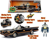 SIMBA TOYS - Batman classic 1966 - Batmobile die-cast 1:24 scale with character 