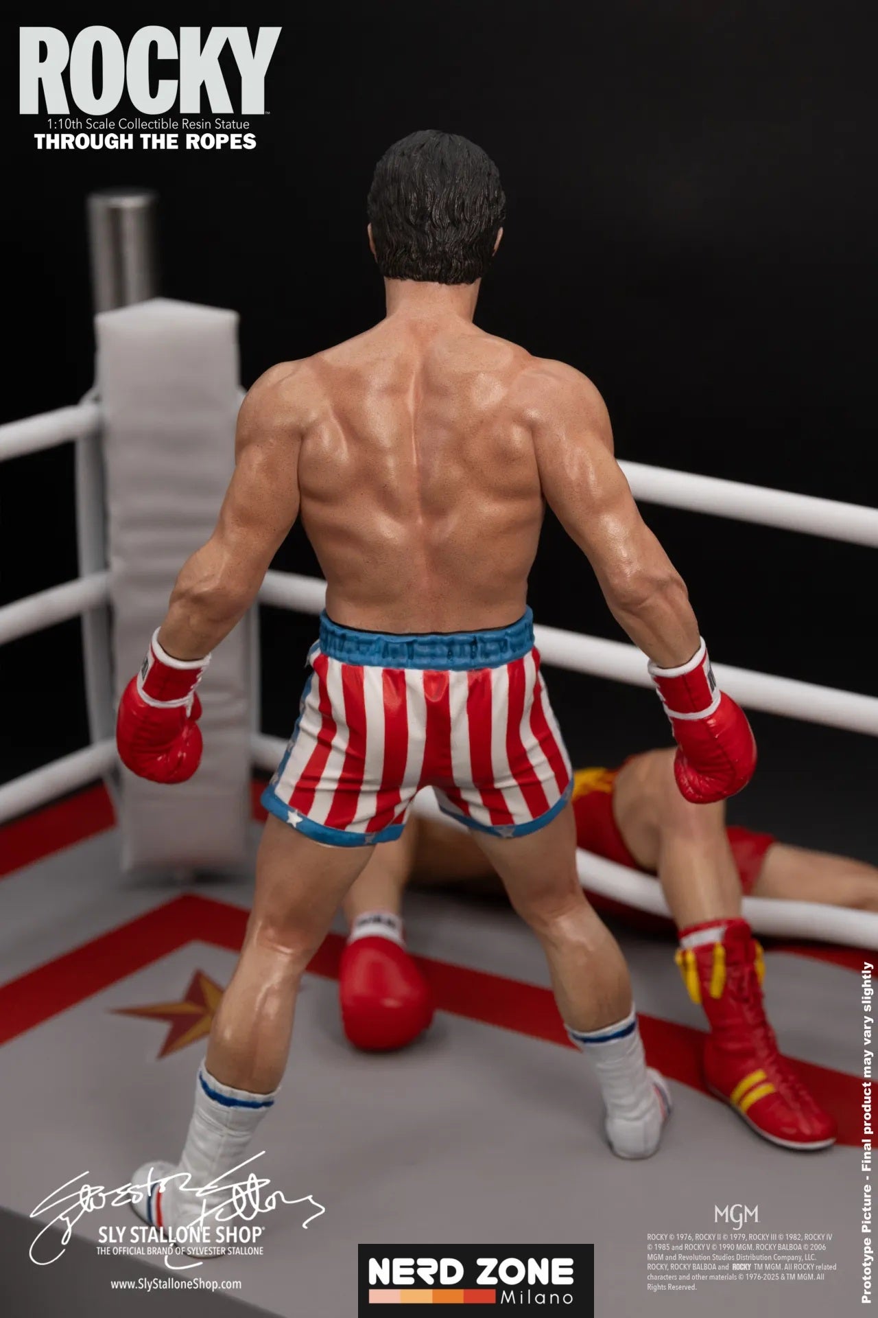 PRE ORDINE - SLY STALLONE SHOP - Rocky Over Drago Through The Ropes 1/10 Statue
