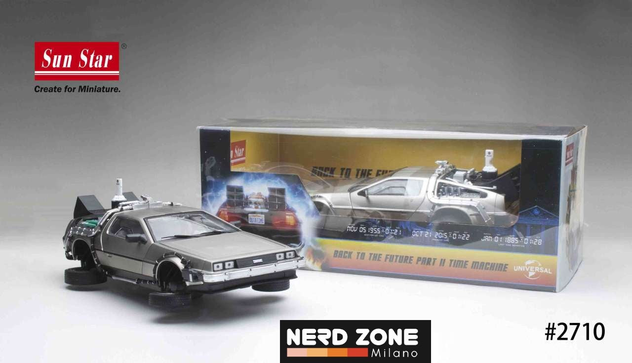 PRE ORDINE - SUNSTAR - Back To The Future 2 De Lorean Die-Cast 1:18 Scale Model