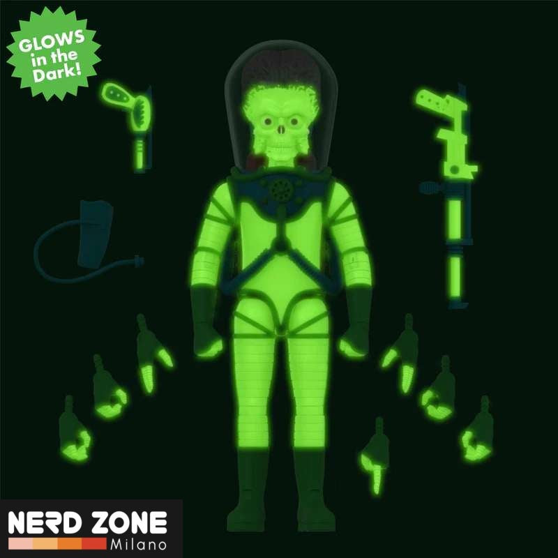 PRE ORDINE SUPER 7 - Mars Attacks Ultimates! Wave 02 Martian Invasion Begins Glow In The Dark