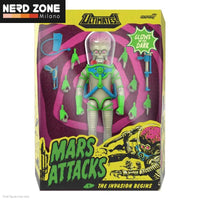 PRE ORDINE SUPER 7 - Mars Attacks Ultimates! Wave 02 Martian Invasion Begins Glow In The Dark