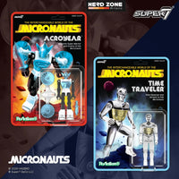SUPER 7 - Micronauts W6 Acroyear Reaction+ & Time Traveler Clear SET