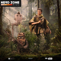 IRON STUDIOS - Star Wars Episode 6 Leia And Wicket 1/10 Statue