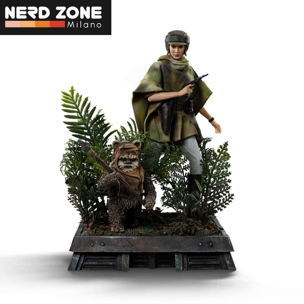 IRON STUDIOS - Star Wars Episode 6 Leia And Wicket 1/10 Statue