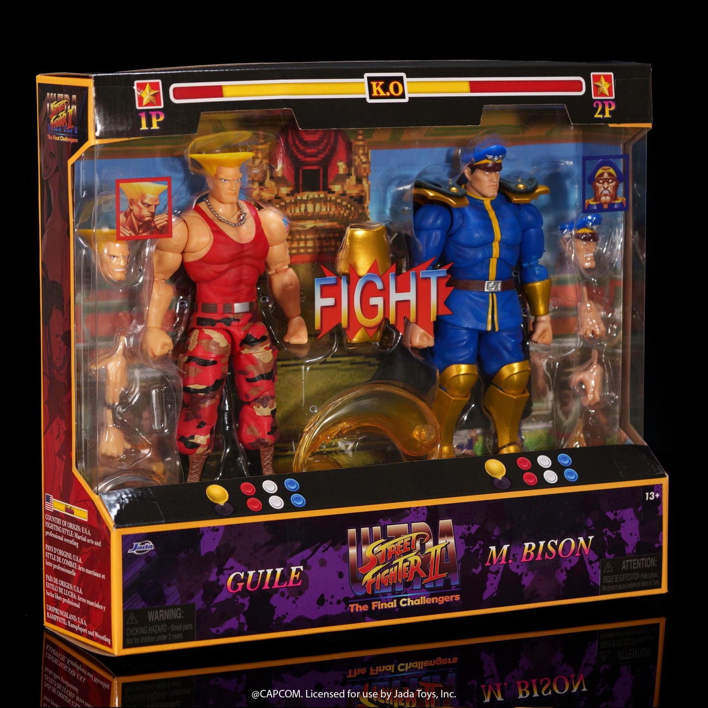 PRE ORDINE - JADA TOYS - Street Fighter II Giulie Vs Bison Af Double Pack Limited Edition