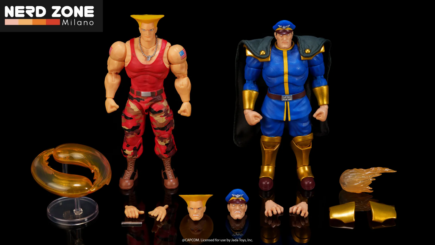 PRE ORDINE - JADA TOYS - Street Fighter II Giulie Vs Bison Af Double Pack Limited Edition