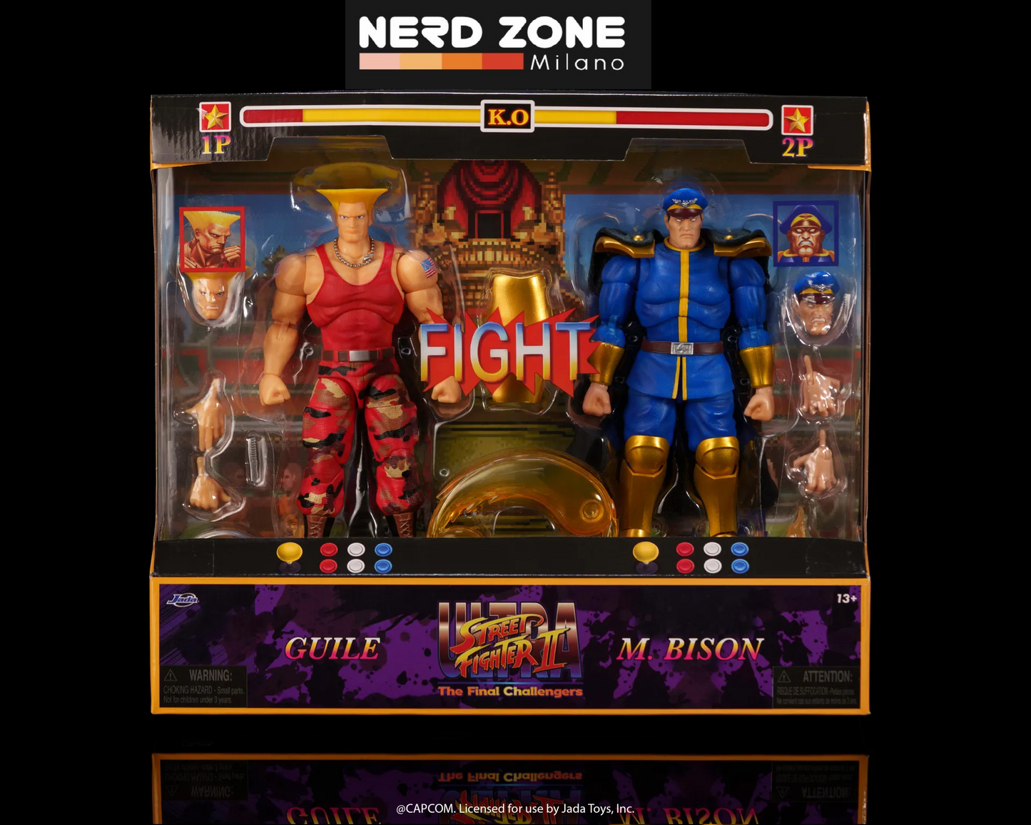 PRE ORDINE - JADA TOYS - Street Fighter II Giulie Vs Bison Af Double Pack Limited Edition