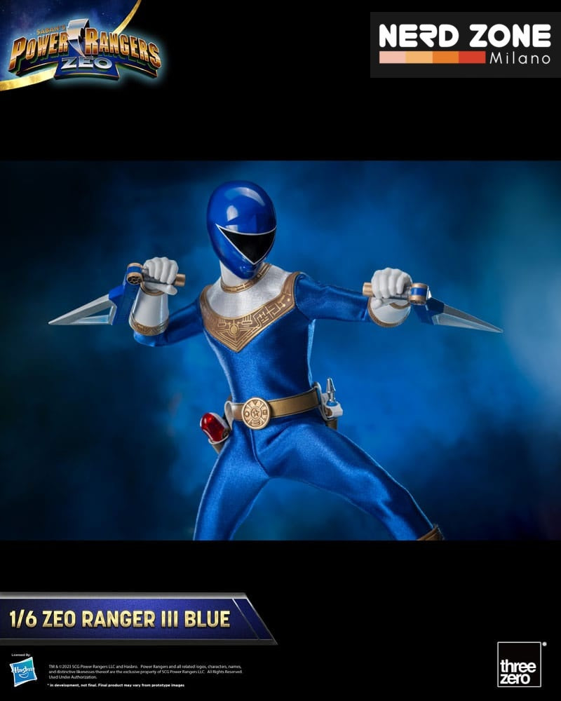 THREEZERO - Power Rangers Zeo FigZero Action Figure 1/6 Ranger III Blue 30 cm