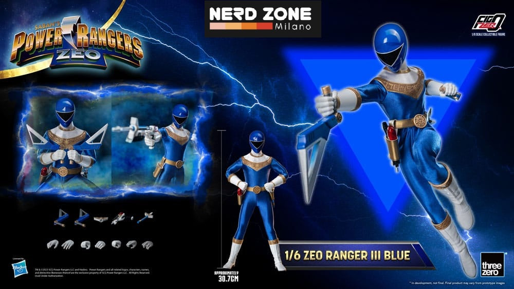 THREEZERO - Power Rangers Zeo FigZero Action Figure 1/6 Ranger III Blue 30 cm