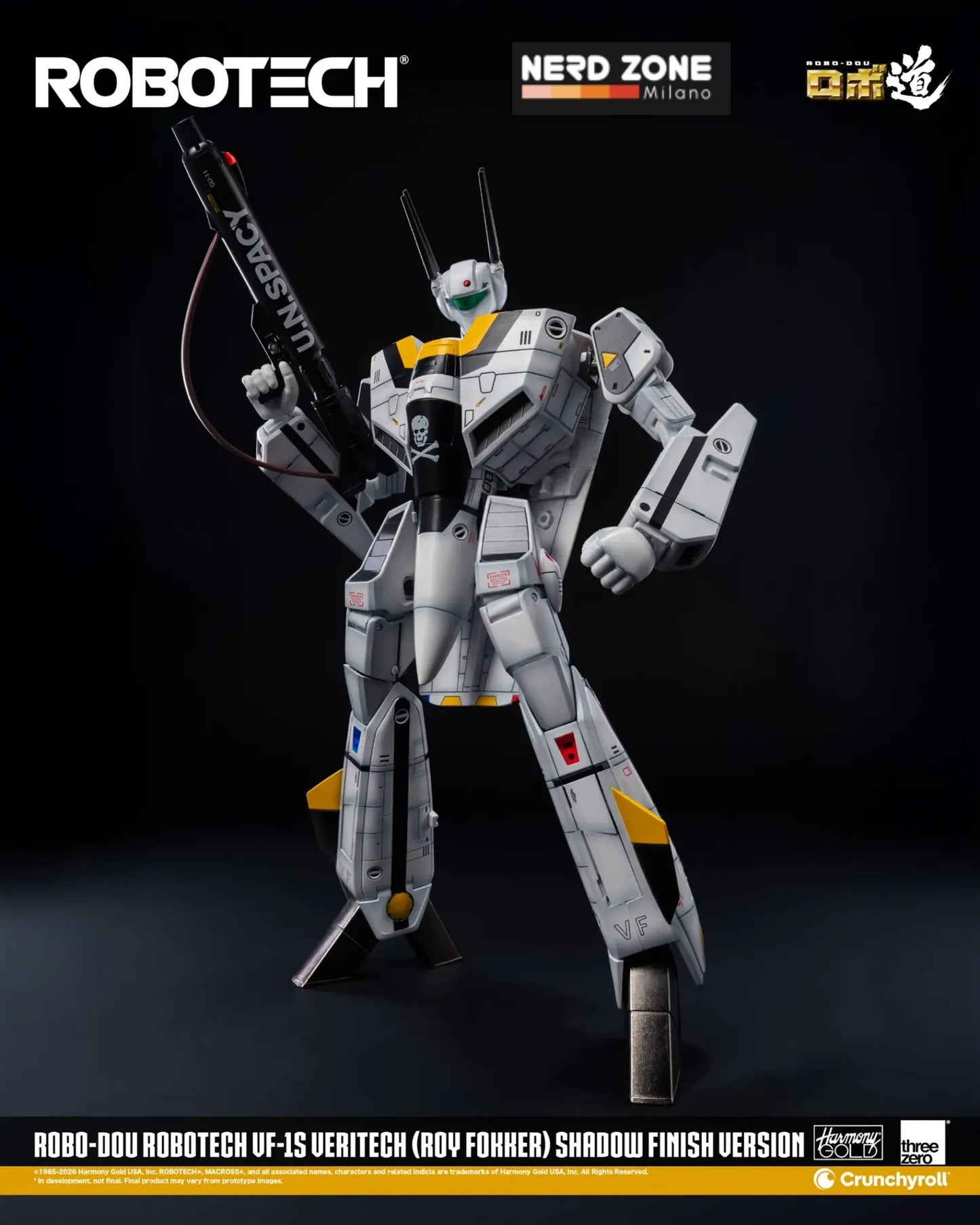 PRE ORDINE THREEZERO - Robotech Robo-dou Vf-1s Veritech (Roy Fokker) Shadow Finish Version Figure
