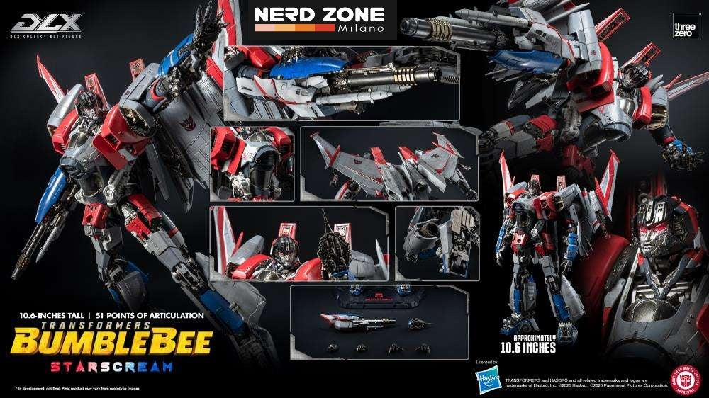 PRE ORDINE - THREEZERO - Transformers Bumblebee Dlx Starscream Action Figure