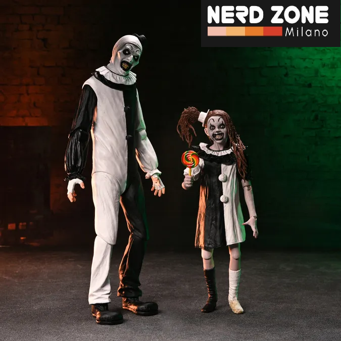 PRE ORDER - NECA - Terrifier 2 Art The Clown & Little Pale Girl Ultimate Af 2-pack