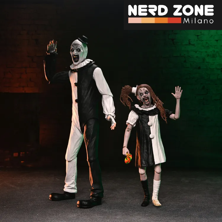 PRE ORDER - NECA - Terrifier 2 Art The Clown & Little Pale Girl Ultimate Af 2-pack