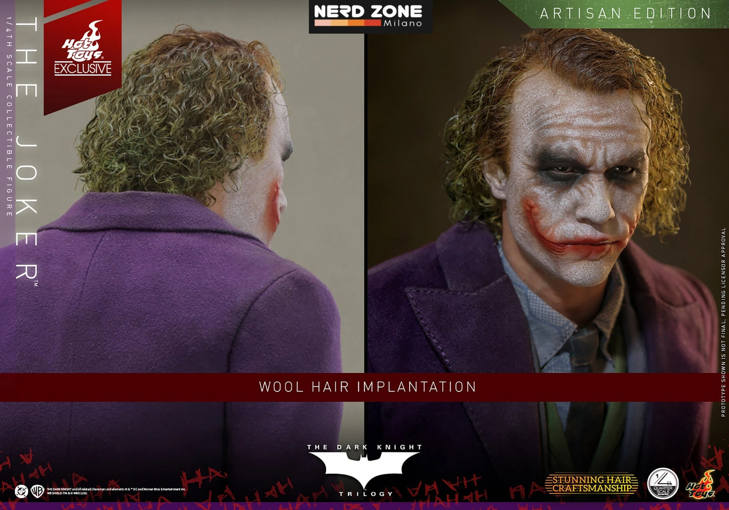 PREORDINE HOT TOYS - The Dark Knight 1/4 Action Figure The Joker (2.0) (Artisan Edition) heo exclusive 46 cm