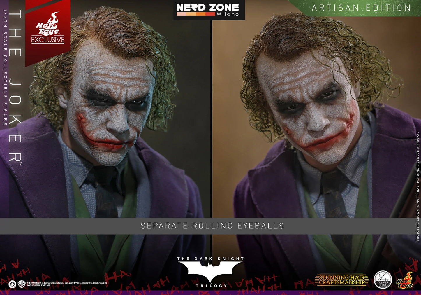 PREORDINE HOT TOYS - The Dark Knight 1/4 Action Figure The Joker (2.0) (Artisan Edition) heo exclusive 46 cm