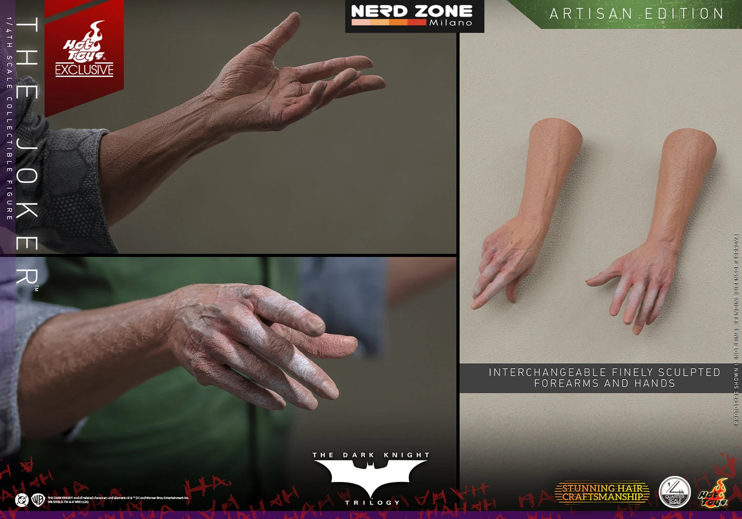 PREORDINE HOT TOYS - The Dark Knight 1/4 Action Figure The Joker (2.0) (Artisan Edition) heo exclusive 46 cm